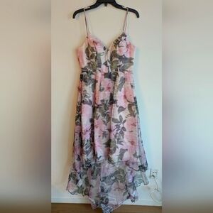 New Betsy & Adam Size 12 Floral Gauzy Dress